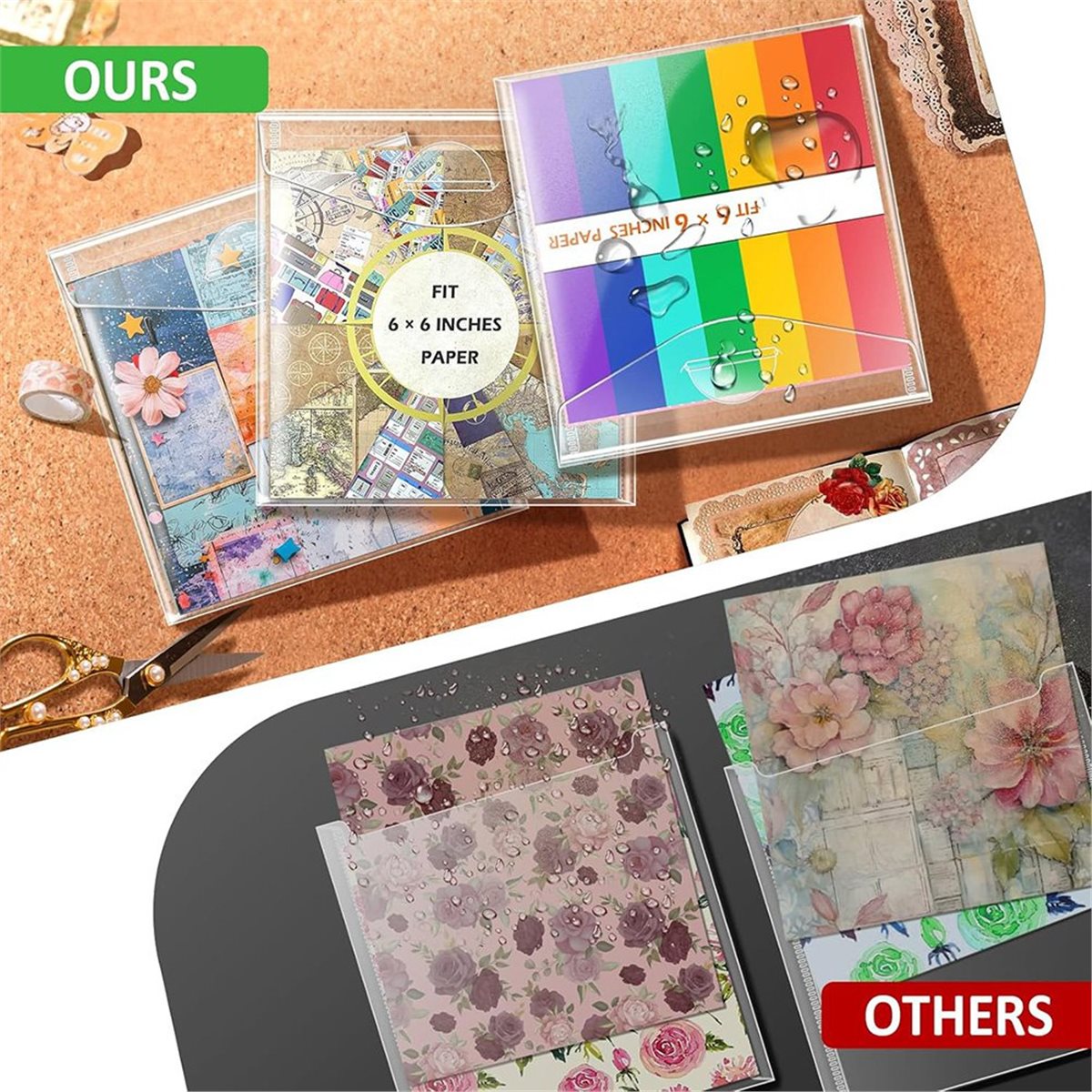 Scrapbooking - (A02R) Armazenamento para Scrapbook 6x6 Polegadas,