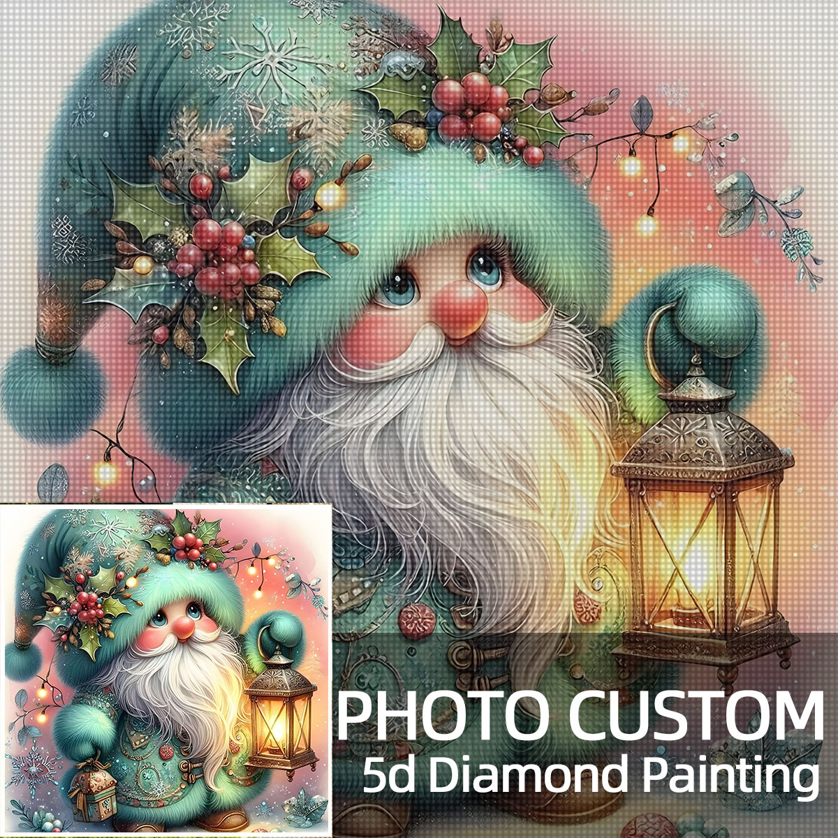 5D Diamond Painting Kit Full Drill - Kit de Pintura Diamante Personalizado com