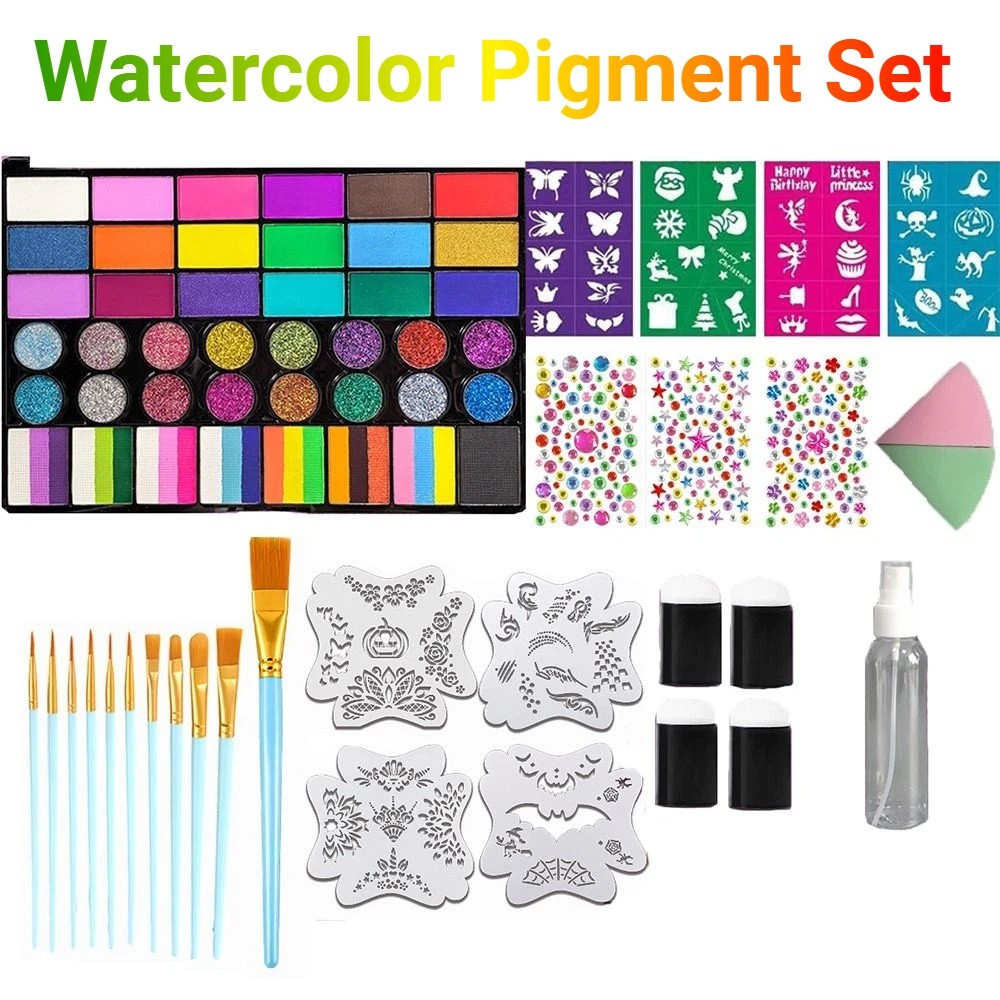 Conjunto de Tintas Aquarela co - Watercolor Paint Set Solid Pigment avaliação e preço