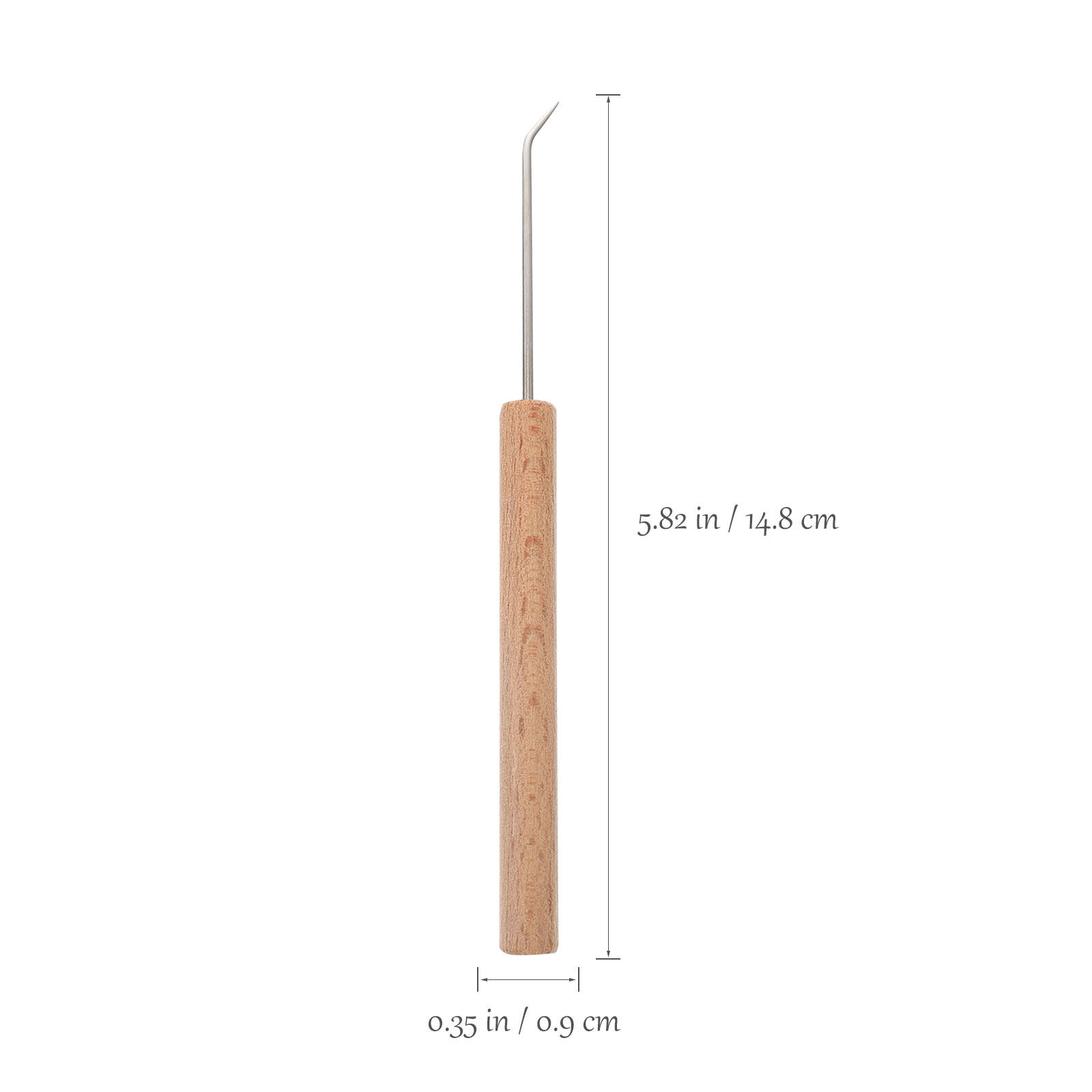 1 unidade de agulha de crochê  - Wooden Crochet Hooks Ergonomic Handle avaliação e preço
