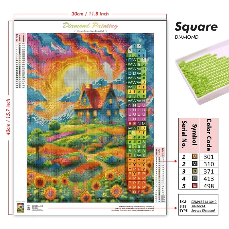 Kit de Pintura com Diamantes 5 - 5D Diamond Painting Kit Full Drill avaliação e preço