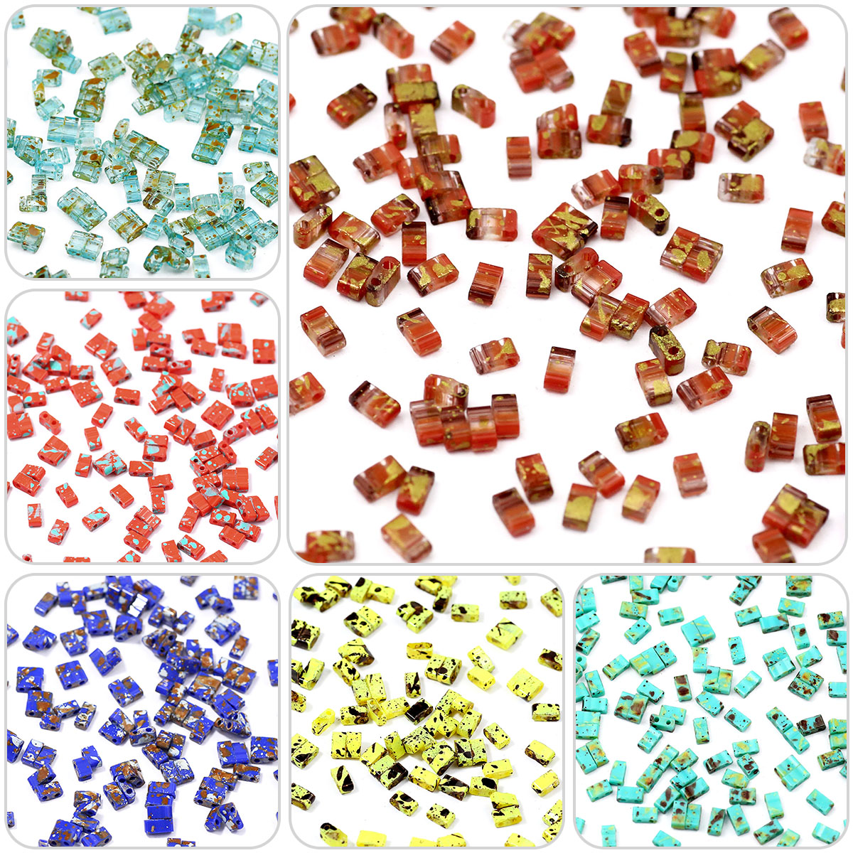 5x2mm picasso cor furos duplos - Glass Seed Beads 2Mm Jewelry Making avaliação e preço