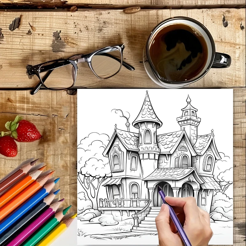 Livro de Colorir Casa Assombra - Painting Supplies avaliação e preço
