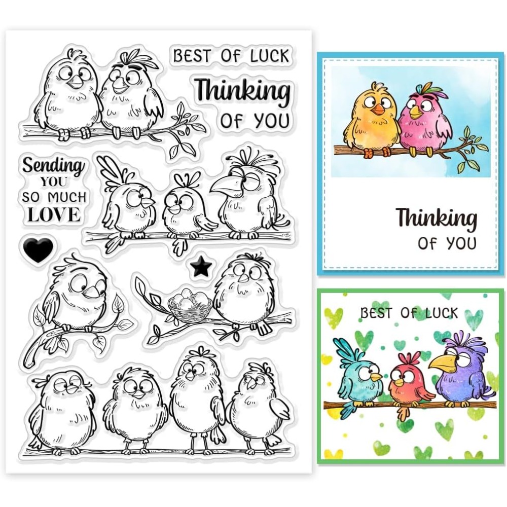 Selos claros de ramos de pássa - Clear Silicone Stamps For Card Making avaliação e preço